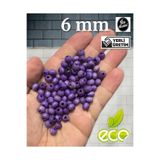 Flea Market Ekonomik Paket 500 Gram 6Mm Ahşap Boncuk - Lila - (Ort - 3200-3500 Adet)