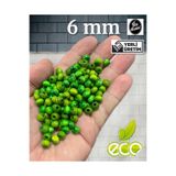 Flea Market Ekonomik Paket 500 Gram 6Mm Ahşap Boncuk - Yeşil - (Ort - 3200-3500 Adet)