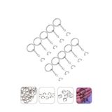 Flea Market Epoksi Ezme Anahtarlık Halkası Seti, Standart, epoksi10lu, Rhodium, üniseks-yetişkin