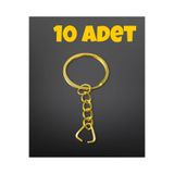 Flea Market Kalın Renk Üçgen Uçlu Anahtarlık Halkası, Standart, 10Gold3Gen, Gold, üniseks-yetişkin