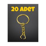 Flea Market Kalın Renk Üçgen Uçlu Anahtarlık Halkası, Standart, 20Gold3Gen, Gold, üniseks-yetişkin