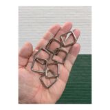 Flea Market Kare Anahtarlık Halkası 25x25mm 10 Adet, 25x25 mm, T6368-1, Gümüş, üniseks-yetişkin