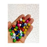 Flea Market Karışık Renkli Ahşap Boncuk, 10 Mm Yuvarlak, 100 Gr (Ort 240-320 Adet)