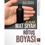 Flea Market Motorsiklet Mat Siyah Rötuş Boyası - 28Ml Fırçalı Şişe