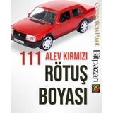 Flea Market Otomobil Çizik Taş Izi Giderici 111 Tutku Kırmızı , Fiat Egea, Panda, 500 , Rötüş Boyası 20ml