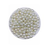 Flea Market Plastik Inci, 50Gr 10Mm Krem Plastik Inci Boncuk, Takı Yapım Boncuğu (50Gr,~90 Adet)