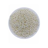 Flea Market Plastik Inci, 50Gr 6Mm Krem Plastik Inci Boncuk, Takı Yapım Boncuğu (50Gr,~440 Adet)