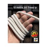 Flea Market Premium Kalite Renkli Tress Örgü Jüt Halat - (8Mm, 10 Metre) Tresshalat Ekru