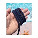 Flea Market Premium Kalite Renkli Tress Örgü Jüt Halat - (8Mm, 10 Metre) Tresshalat Lacivert