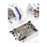 Flea Market Renkli İğne - Eşarp İğnesi Başörtü İğnesi Türban Şal İğnesi Toplu İğne - Color Pins (100 Adet)