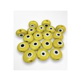 Flea Market Sarı/Yellow Büyük Boy 2,5 Cm El Yapımı Danagöz Nazar Boncuğu - (8 Adet)