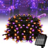 Flechllary Dış Mekan için Solar String Işıklar, 39 Ft 100 LED Güneş Işığı 8 Modlu, Dış Mekan için Güneş Işığı Avlu, Çit, Balkon, Parti, Noel Ağacı Süslemeleri için Su Geçirmez (Mor)