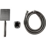 Fleko Inox Paslanmaz Metal Kare Mafsallı Duş Seti Duş Başlığı