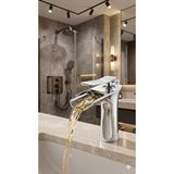 Fleko Krom Şelale Lavabo Bataryasi Gri