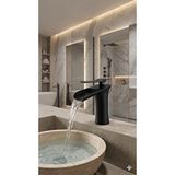 Fleko Siyah Şelale Lavabo Bataryasi Siyah