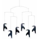 Flensted Mobiles Penguin Talk çelik, siyah/beyaz, 44 x 48 cm