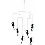 Flensted Mobiles Sea Horse Mobile, siyah siyah 57 x 40 cm
