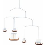 Flensted Mobiles Viking 5 tik ağacı, beyaz 28 x 63 cm