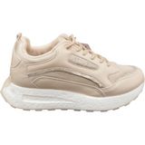 Flet Ortopedik Köpük Taban Simli Kadın Günlük Sneaker Spor Ayakkabı - Bej