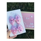 Fleur De Luna Kız Çocuk Pembe Ikili Fiyonk Pens Toka Seti