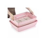 Flex Elek ve Alt kum kabı, Kapalı ve Açık Kedi Tuvaleti Uyumlu, 37,5x50x13 cm