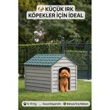 Flex Küçük Boy Plastik Köpek Kulübesi – Suya Dayanıklı Dış Mekan Köpek Evi 62x76x34 cm