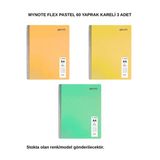 Flex Pastel Defter A4 60 Yaprak Kareli 3 Adet