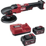 Flex Pe 150 18-Ec Set Rotary Çift Akülü Kablosuz Polisaj Makinesi Seti 18V -Kömürsüz Fırçasız Motor