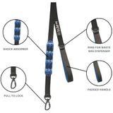 Flex Şok Emici Gezdirme Tasma Black/Mavi 120Cm