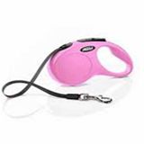 Flexi 235-102006 5 m Pembe New Classic Şerit Otomatik Köpek Gezdirme Tasması