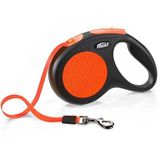 Flexi 5 m M Turuncu New Neon Otomatik Şerit Köpek Gezdirme Kayışı