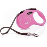 Flexi 5 m Pembe [S] New Classic Otomatik Şerit Köpek Gezdirme Kayışı