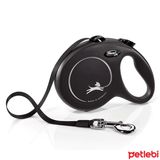Flexi 5 m Siyah [L] New Classic Otomatik Şerit Gezdirme Kayışı