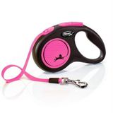 Flexi 5 mt Pembe Neon Şerit Small Otomatik Köpek Tasması