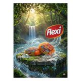 Flexi Akıllı Ayıcık Ovma Süngeri 2'li Paket - Turuncu Renk Çizmez Sert Yüzey Temizleyici Sünger