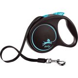 Flexi Black Design 5 m Mavi Siyah Şeritli Otomatik Gezdirme Tasması