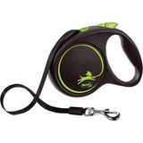 Flexi Black Design Yeşil Siyah 5 m Şeritli Otomatik Gezdirme Tasması