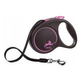 Flexi Black Desing 5 m Pembe Small Şerit Köpek Gezdirme