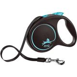 Flexi Black Mavi 5 mt Small Design Şerit Otomatik Köpek Gezdirme Tasması