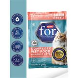 Flexi For Somonlu Kedi Yaş Mama 85 gr – Yetişkin Kediler Için Tam ve Dengeli Pouch Mama, %100 Hayvansal Protein