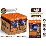 Flexi For Tavuklu Yaş Kedi Maması 85 gr X36 Adet Ekonomik Set (3060 Gr) Yetişkin Kediler Için Tam Yaş Mama
