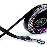 Flexi Glam geri çekilebilir köpek tasması, Swarovski kristalli