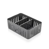 Flexi Kare Organizer Çok Amaçlı Masaüstü Dolap Düzenleyici, Gri, 24.5 x 16 x 8 cm, Bölmeli Tasarım, Makyaj Takı Ofis Mutfak için