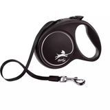 Flexi New Black Desing Large Şerit Siyah 5 mt Otomatik Köpek Gezdirme