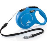 Flexi New Classıc M Boy Ip Tasma Medium 8 Metre Otomatik Şeritli Köpek Uzatma Max 20KG - Mavi
