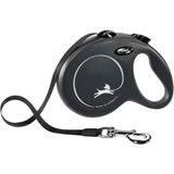 Flexi New Classıc Şerit Tasma Large 8 Metre Otomatik Şeritli Köpek Uzatma Max 50 kg - Siyah