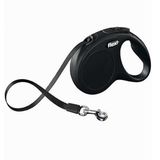 Flexi New Classic Siyah M 5 mt İp Otomatik Gezdirme Tasması