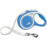 Flexi New Comfort Şerit Otomatik Köpek Gezdirme Tasması S mavi/beyaz 5 m