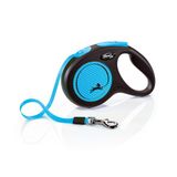 Flexi New Neon M Boy Serit Tasma Medium 5 Metre Otomatik Seritli Kopek Uzatma Max 25Kg Mavi Serit