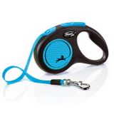 Flexi New Neon Otomatik Mavi Small 5 mt Gezdirme İpi
